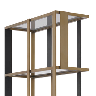 Cabinet Clio brushed brass finish