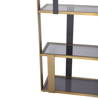 Cabinet Clio brushed brass finish