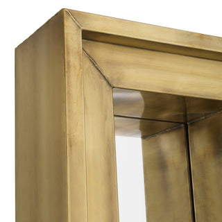 Mirror Magenta rectangular S vintage brass finish