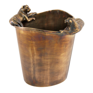Wine Cooler Jordan vintage brass finish