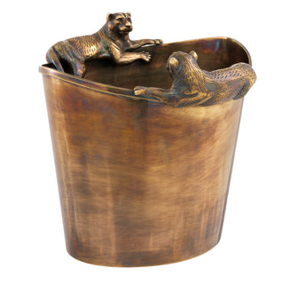 Wine Cooler Jordan vintage brass finish