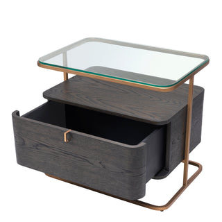 Nightstand Augusto mocha crown oak veneer