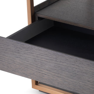 Side Table Parker mocha straight oak veneer