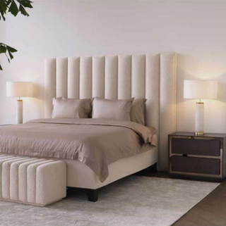 Nightstand Cabas mocha straight oak veneer