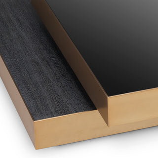 Coffee Table Shelton brushed brass finish