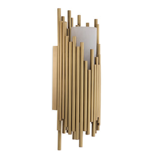 Wall Lamp Bartoli antique brass finish alabaster