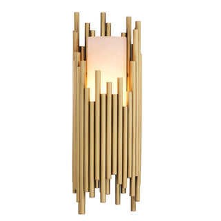 Wall Lamp Bartoli antique brass finish alabaster