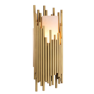Wall Lamp Bartoli antique brass finish alabaster