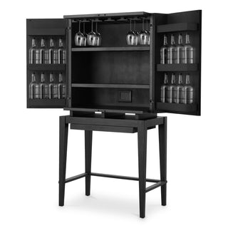 Bar Cabinet Dimitrios charcoal grey oak veneer