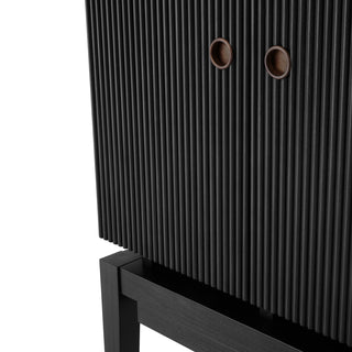 Bar Cabinet Dimitrios charcoal grey oak veneer