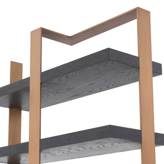 Cabinet Geo charcoal grey crown oak ven br brass