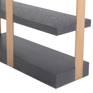 Cabinet Geo charcoal grey crown oak ven br brass