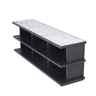 Cabinet Miguel L charcoal grey oak veneer