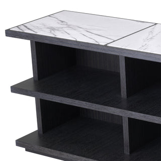 Cabinet Miguel L charcoal grey oak veneer