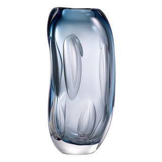Vase Sianni M blue glass