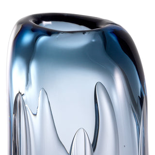 Vase Sianni M blue glass