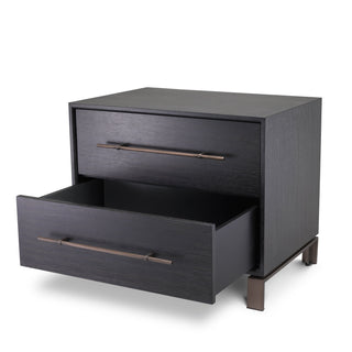 Nightstand Canova charcoal grey oak veneer
