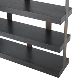 Cabinet Dalmar charcoal grey oak veneer