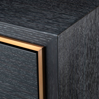 Nightstand Hazel charcoal grey oak veneer