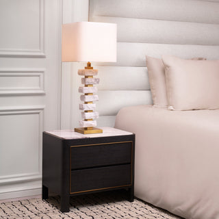 Nightstand Corazon charcoal grey oak veneer