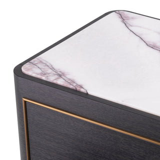 Nightstand Corazon charcoal grey oak veneer