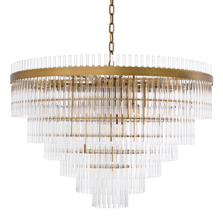 Chandelier East Single antique brass finish