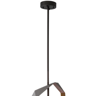 Chandelier Santos gunmetal finish incl alabaster