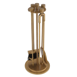 Fire Tools set Lara vintage brass finish