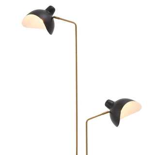 Floor Lamp Asta Double antique brass finish