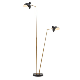 Floor Lamp Asta Double antique brass finish
