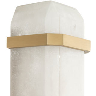 Wall Lamp Pandora alabaster antique brass finish