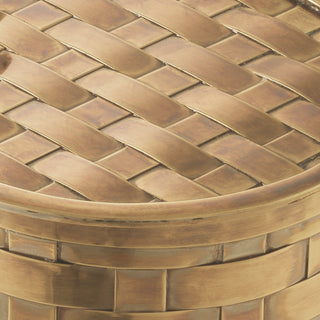 Box Lausanne vintage brass finish set of 2