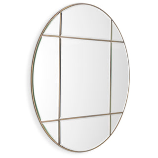 Mirror Beaumont round vintage brass finish