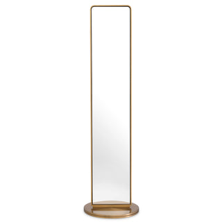 Floor Mirror Novo brushed brass finish