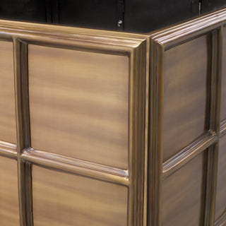 Planter Grid L vintage brass finish