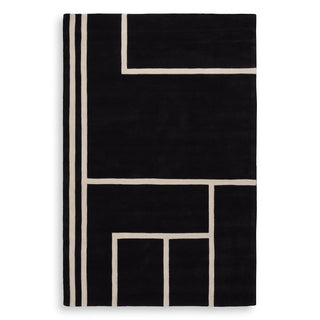Carpet Omar black off-white 300 x 400 cm