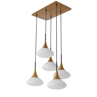Chandelier Duco L antique brass finish