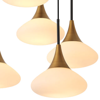 Chandelier Duco L antique brass finish
