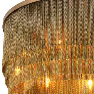 Chandelier Tissot S antique brass finish
