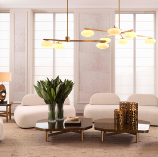 Chandelier Evergreen S antique brass finish