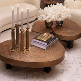 Candle Holder Le Dôme vintage brass finish