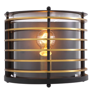 Outdoor Wall Lamp Logan black finish clear glass UL
