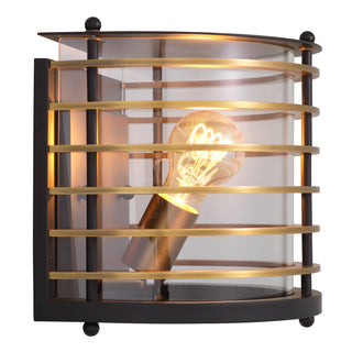 Outdoor Wall Lamp Logan black finish clear glass UL