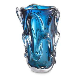 Vase Aila L blue glass
