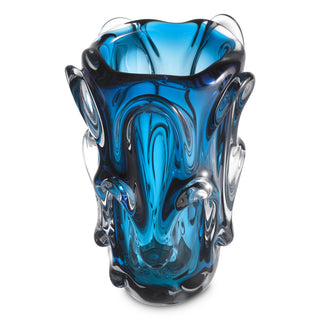 Vase Aila L blue glass