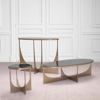 Console Table Elegance brushed brass finish