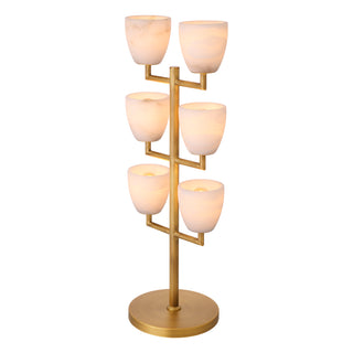Table Lamp Valerius alabaster antique brass finish