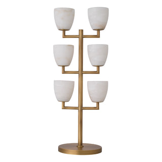 Table Lamp Valerius alabaster antique brass finish