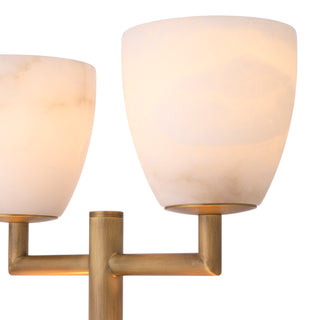 Table Lamp Valerius alabaster antique brass finish