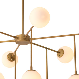 Chandelier Aram antique brass finish